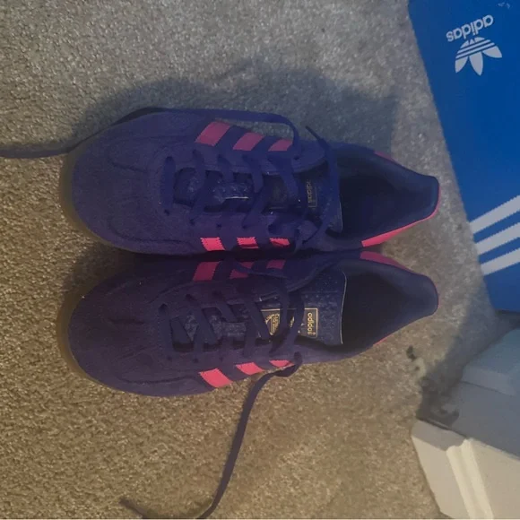 Adidas Gazelle Indoor Lucid Blue with Pink Accents - Picture 2 of 6